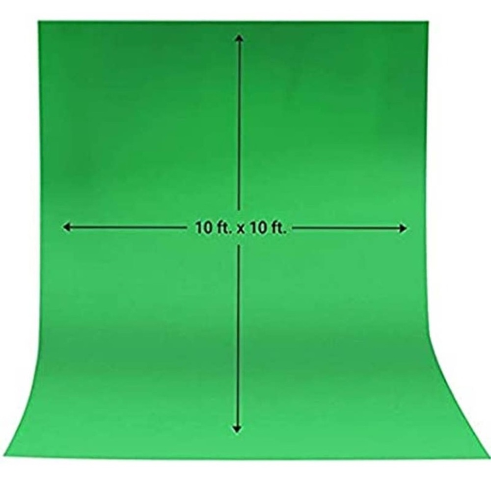 Greenscreen Chromakey Muslin Photography Backdrop Lightweight Reusable 10ftx10ft